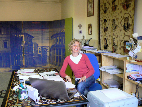 Nicoletta Coppo nel suo studio